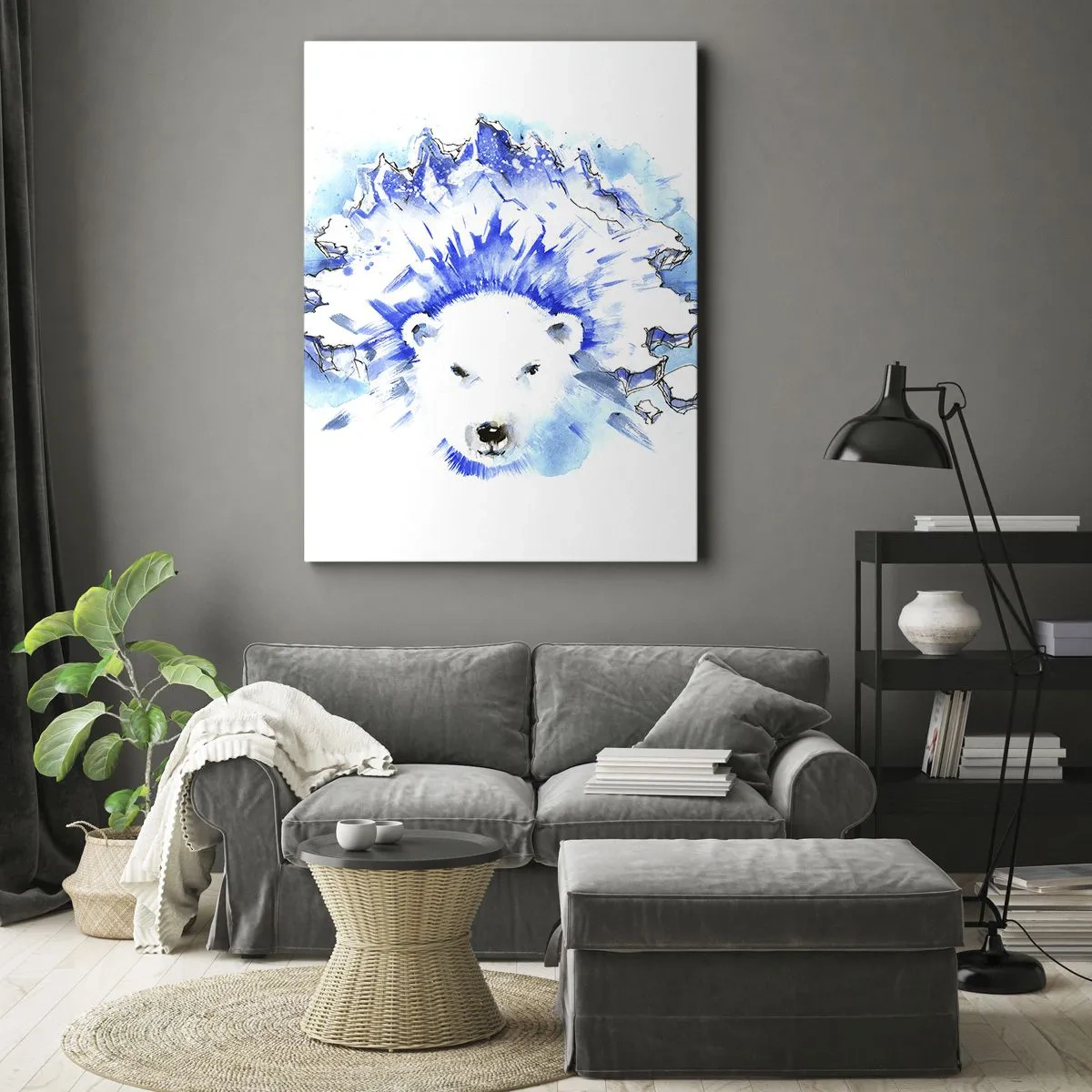 Tablou pe pânză - Regele Arcticii într-o coroană de gheață - 70x100 cm