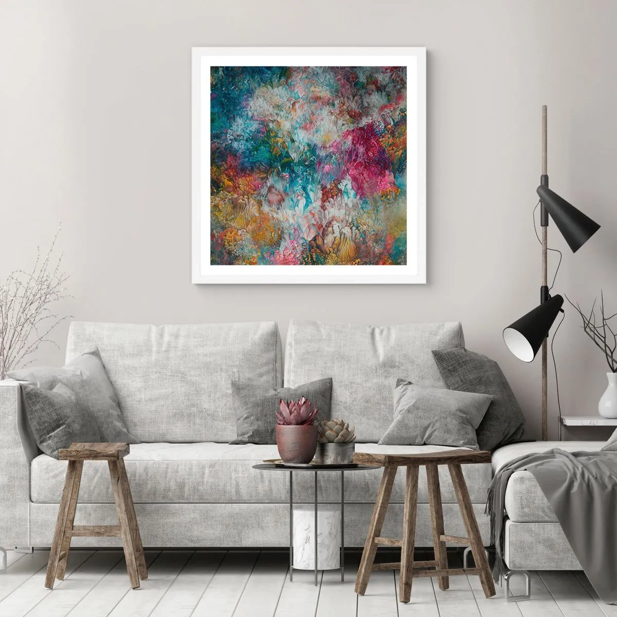 Poster în ramă albă - În plină înflorire - 30x30 cm
