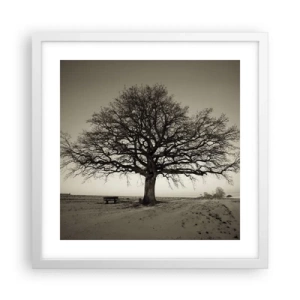 Poster în ramă albă - De aici până în veșnicie - 40x40 cm