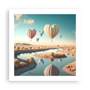 Poster - Iubirea ne înalță - 50x50 cm