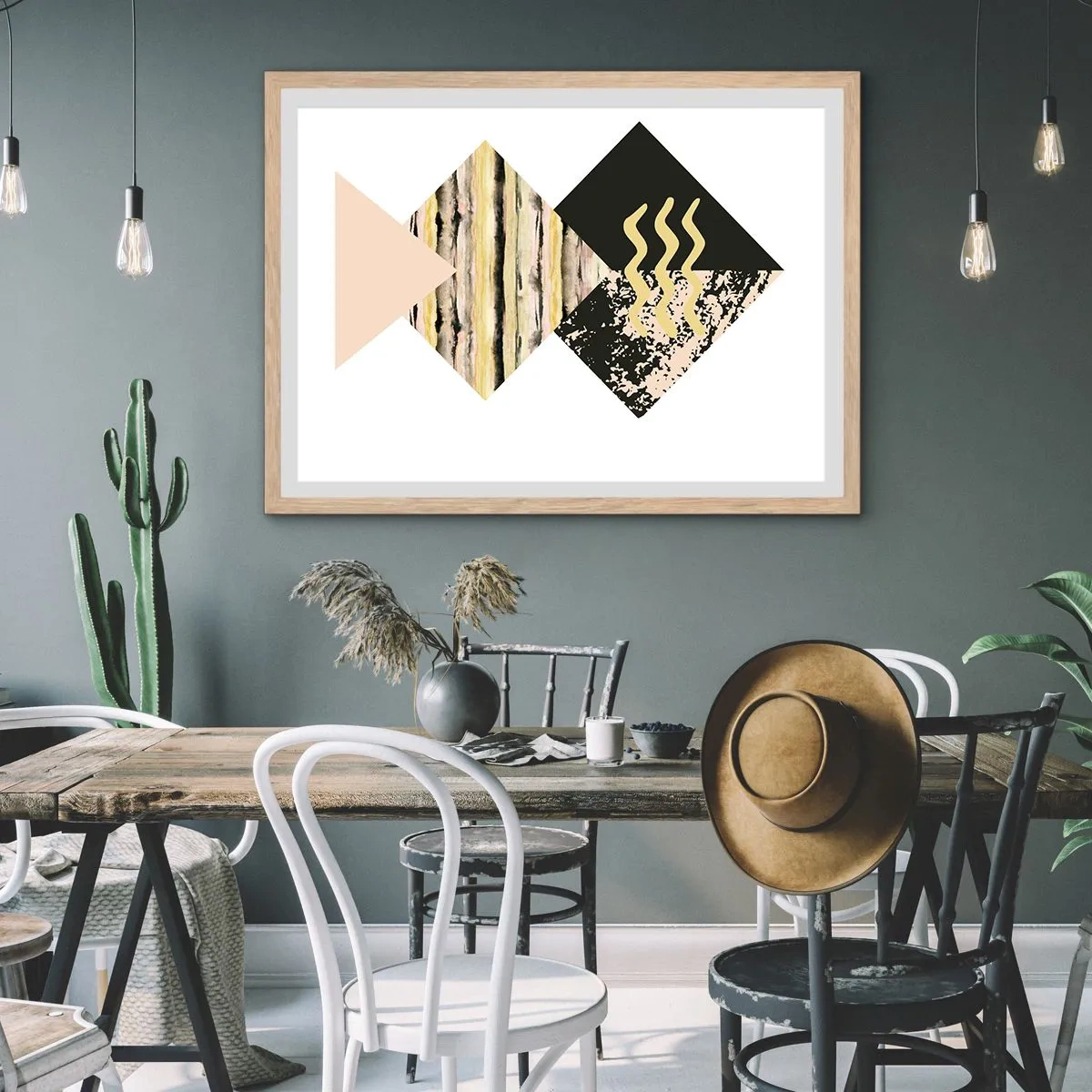 Poster în ramă de stejar deschis - Aparent simplu - 100x70 cm