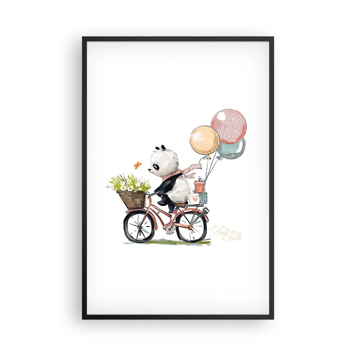 Poster în ramă neagră - O zi fericită - 61x91 cm