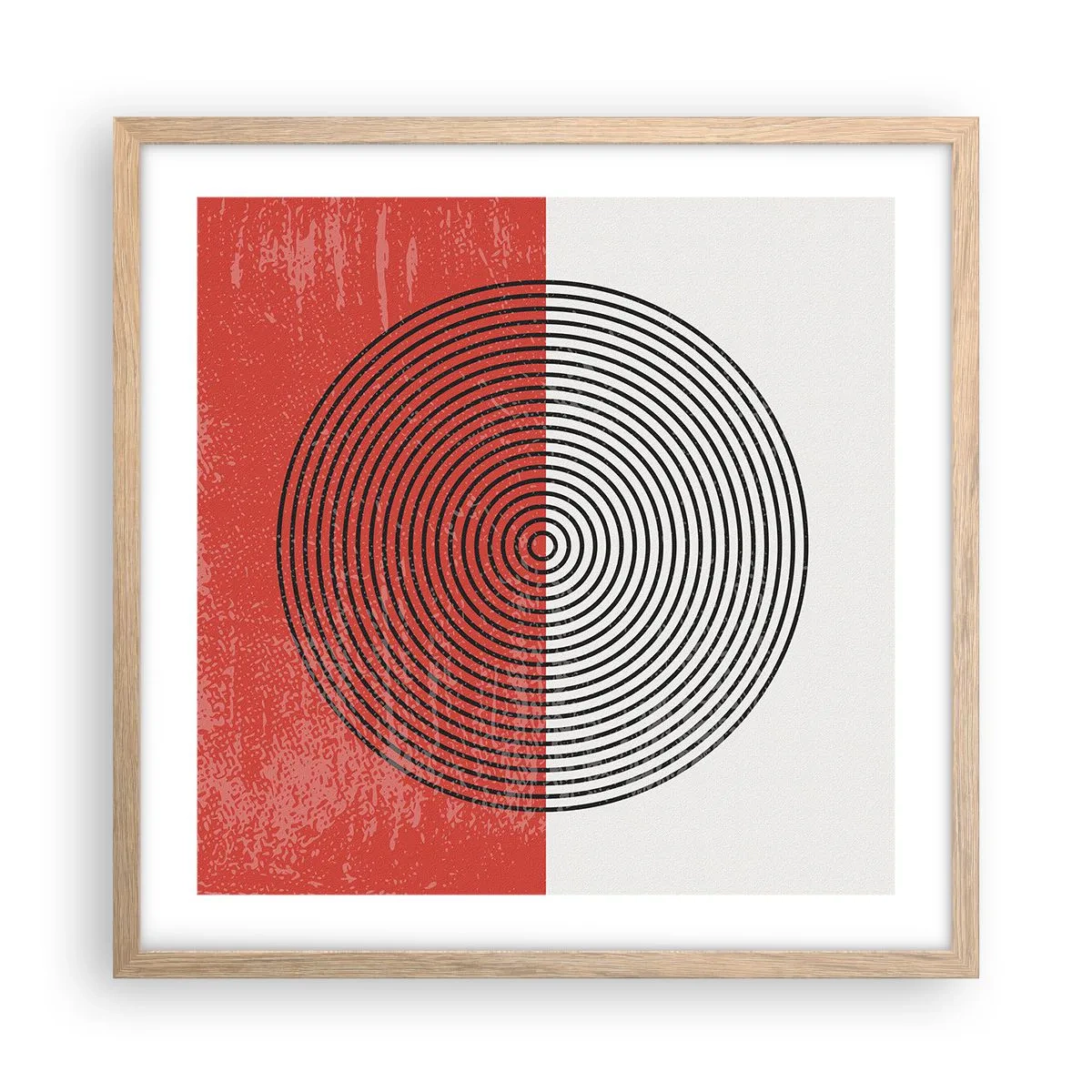 Poster în ramă de stejar deschis - Direct la subiect - 50x50 cm