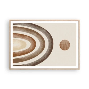 Poster în ramă de stejar deschis - Într-o galaxie îndepărtată - 100x70 cm