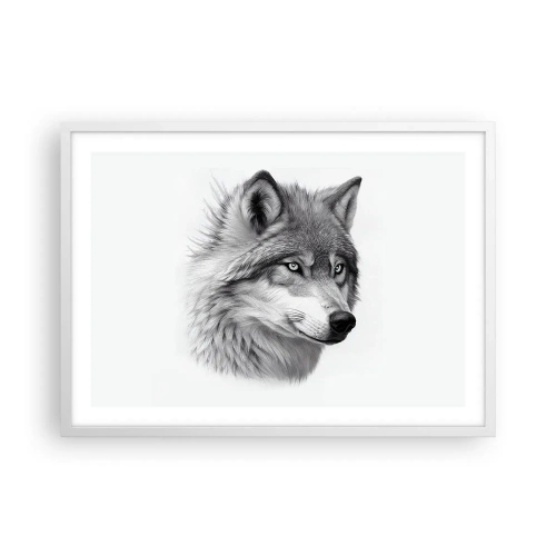 Poster în ramă albă - Alfa - fără îndoială - 70x50 cm