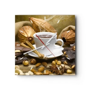 Ceas de perete - Ceas pe sticlă - Pentru amatorii de senzații tari - 30x30 cm