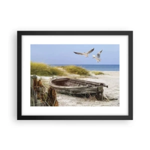 Poster în ramă neagră - Scăldate în vânt - 40x30 cm