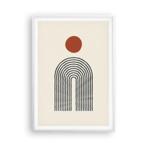 Poster în ramă albă - Magnetismul formelor și al culorilor - 70x100 cm