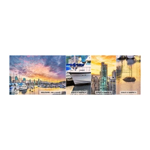 Mostră tapet autocolant Deluxe Sticker - Orașul celor o mie de marinari - Peisaj, Oraș, Port - 100x30 cm