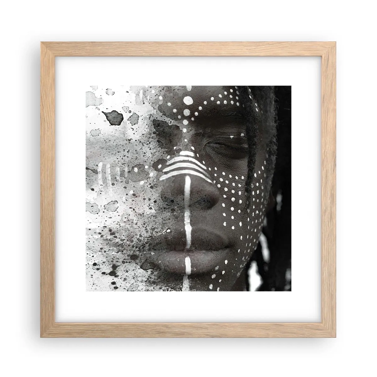 Poster în ramă de stejar deschis - Descoperă spiritul original - 30x30 cm