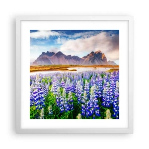 Poster în ramă albă - Putere și severitate alături de blândețe - 40x40 cm