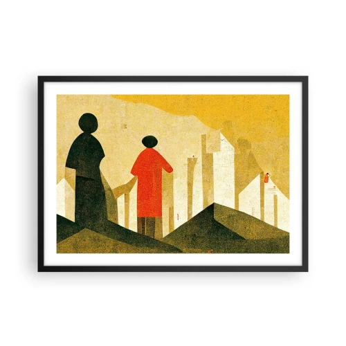 Poster în ramă neagră - Încă un drum lung de parcurs - 70x50 cm