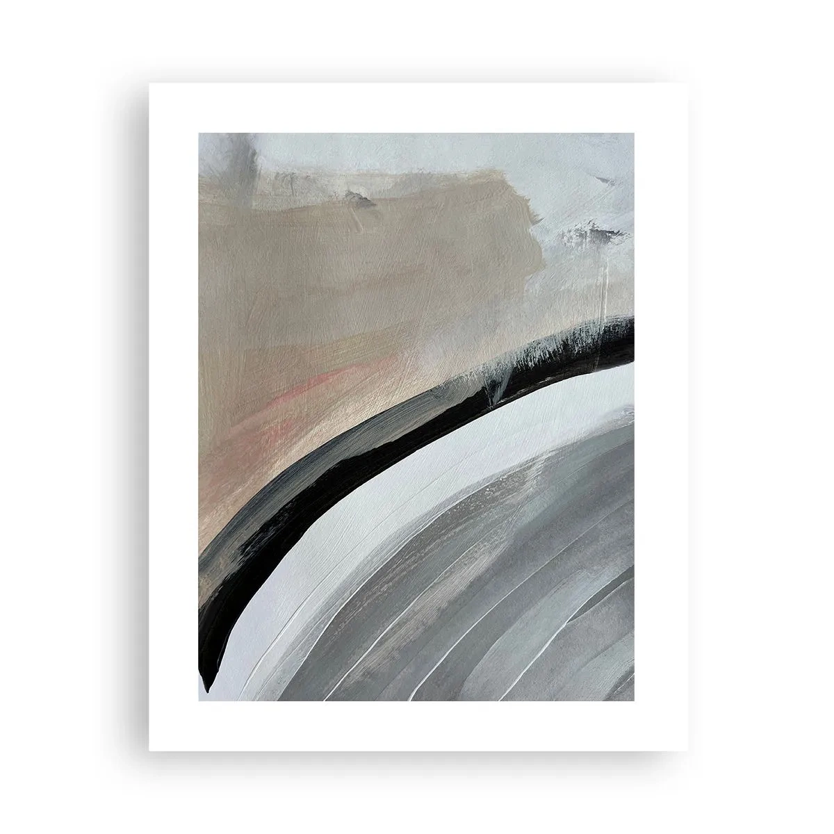 Poster - Compoziție: arc de negru și gri - 40x50 cm