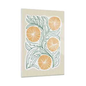 Tablou pe sticlă - Etnic cu o notă de abstracție - 50x70 cm