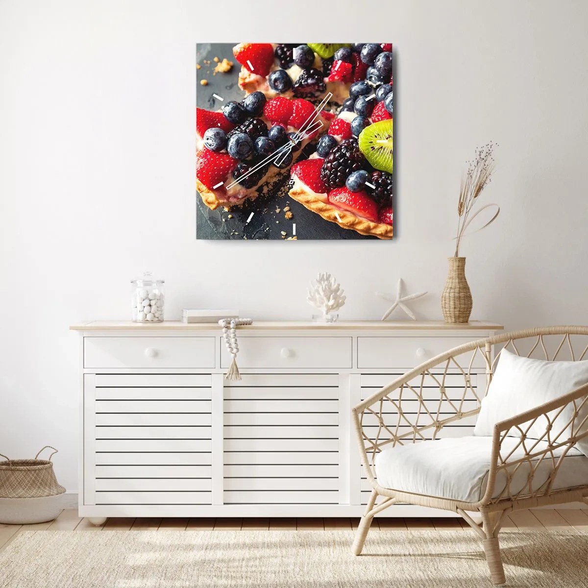 Ceas de perete - Ceas pe sticlă - Dolce vita! - 30x30 cm