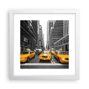 Poster în ramă albă - Noi suntem cei care colorăm orașul - 30x30 cm