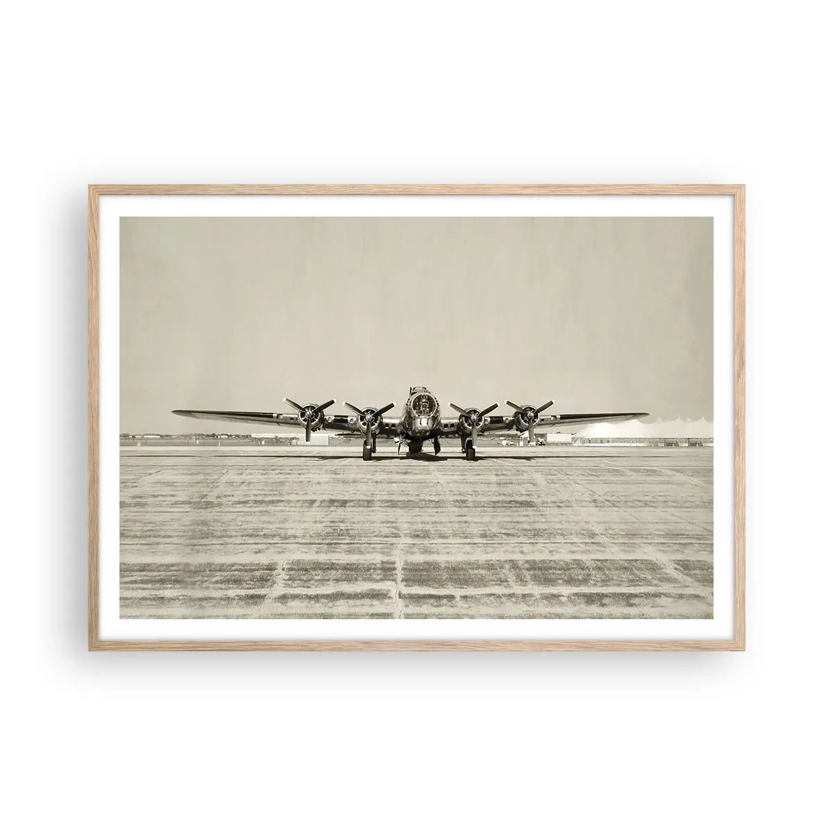 Poster în ramă de stejar deschis - Pregătit, ca întotdeauna - 100x70 cm