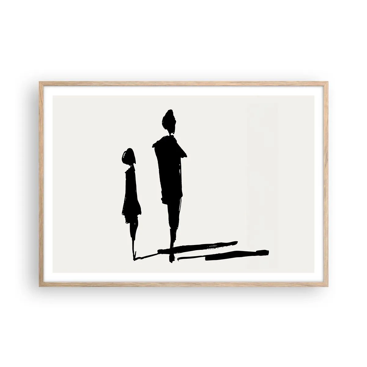 Poster în ramă de stejar deschis - Cu siguranță împreună? - 100x70 cm