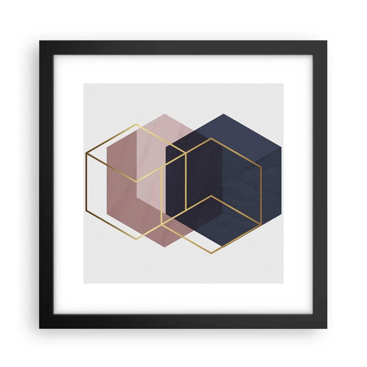 Poster în ramă neagră - Puterea simplității - 30x30 cm
