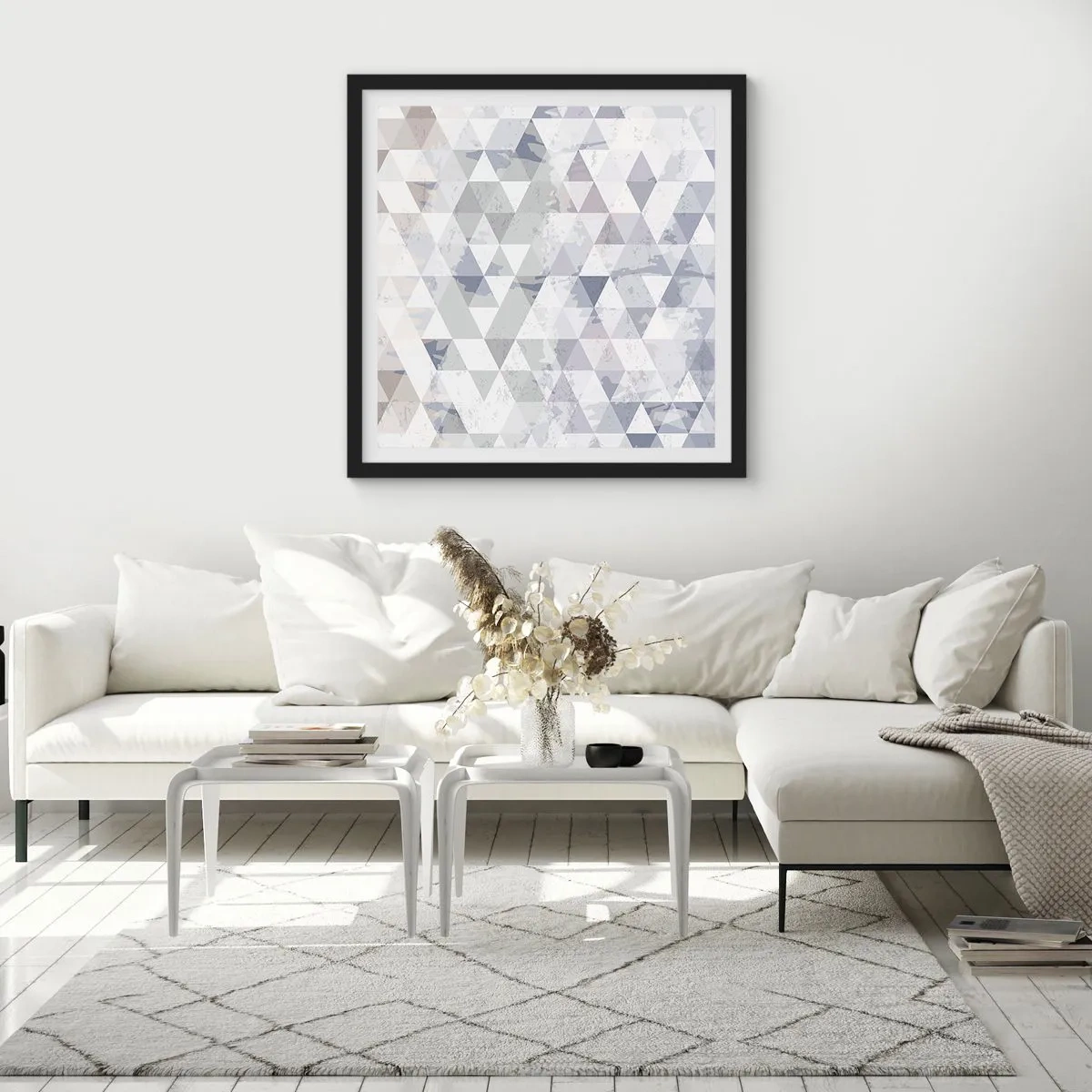 Poster în ramă neagră - În ritm de trei - 60x60 cm