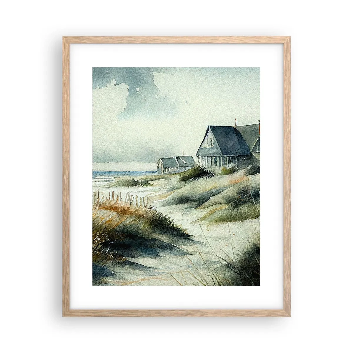 Poster în ramă de stejar deschis - Departe de agitație - 40x50 cm