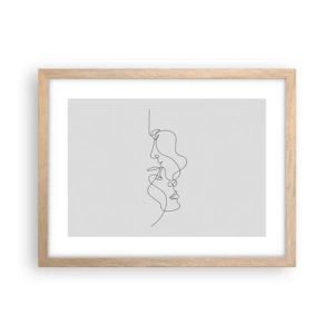 Poster în ramă de stejar deschis - Dorință vorace - 40x30 cm