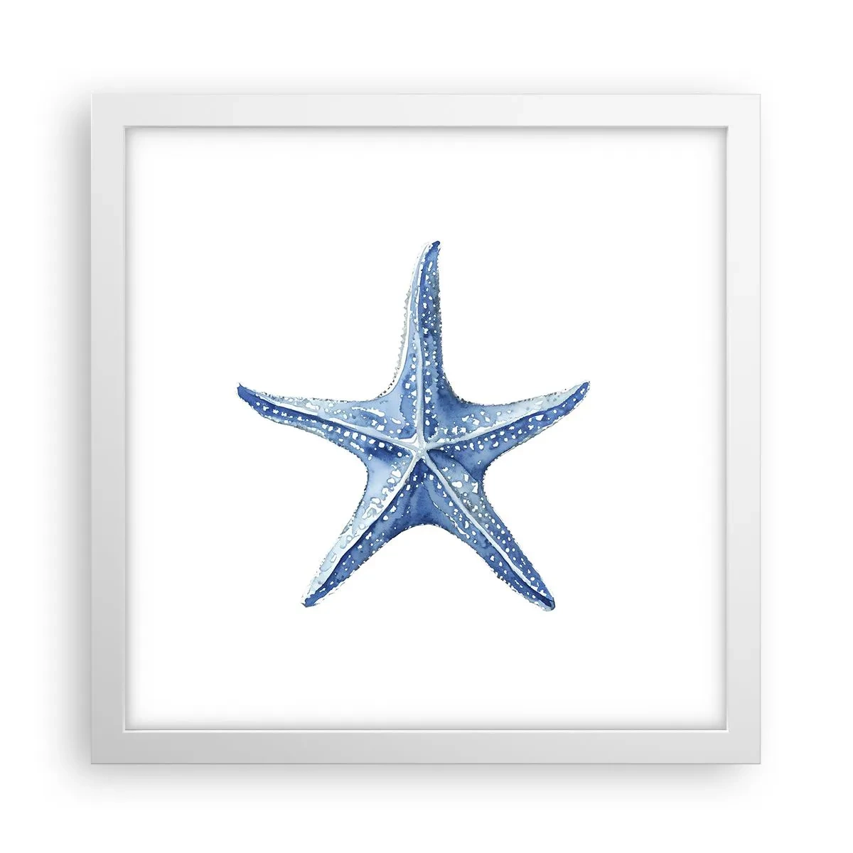 Poster în ramă albă - Steaua mării - 30x30 cm