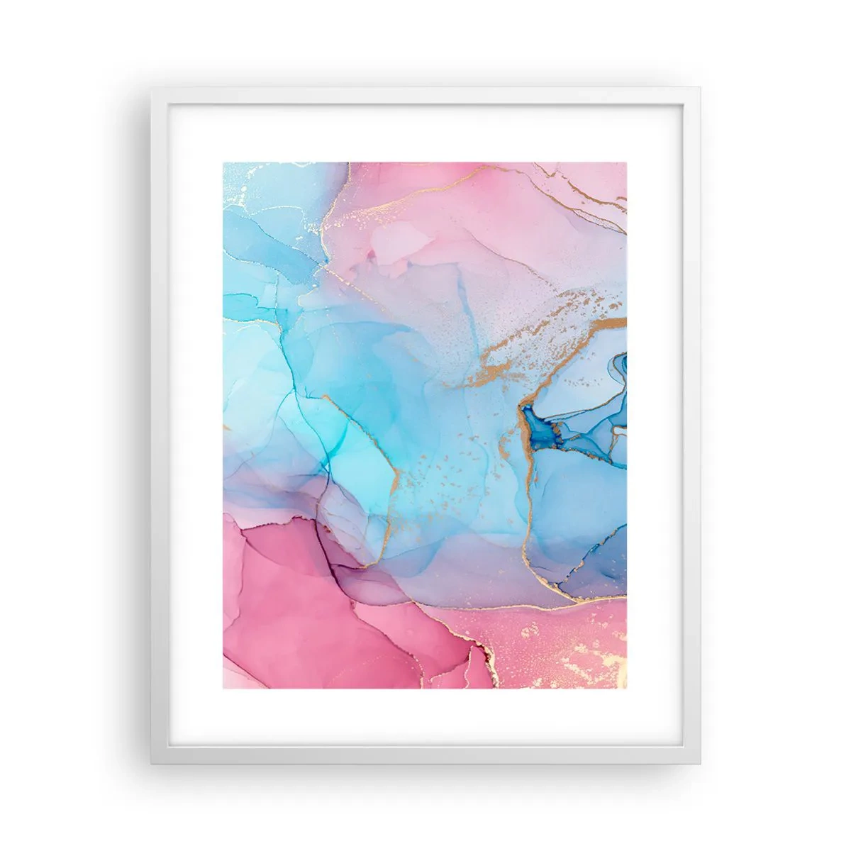 Poster în ramă albă - Întâlnire și întrepătrundere - 40x50 cm