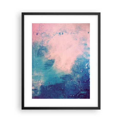 Poster în ramă neagră - Îmbrățișare albastră - 40x50 cm