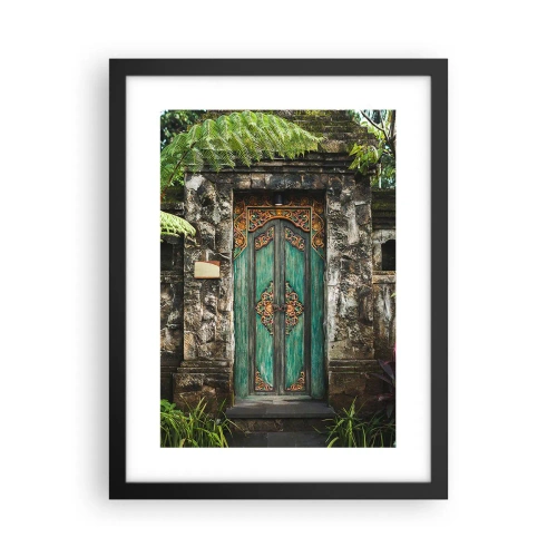 Poster în ramă neagră - O ușă către o lume exotică - 30x40 cm