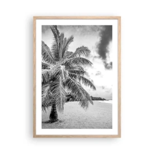 Poster în ramă de stejar deschis - Când tânjești după singurătate... - 50x70 cm