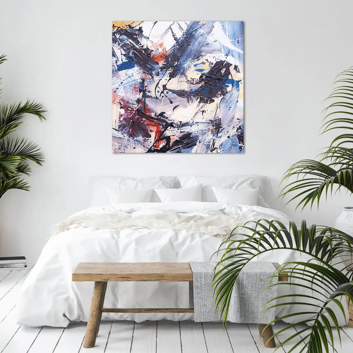 Tablou pe pânză - Dansul nebun al abstracției - 60x60 cm