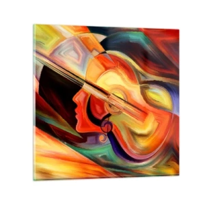Tablou pe sticlă - Și totul merge bine - 30x30 cm