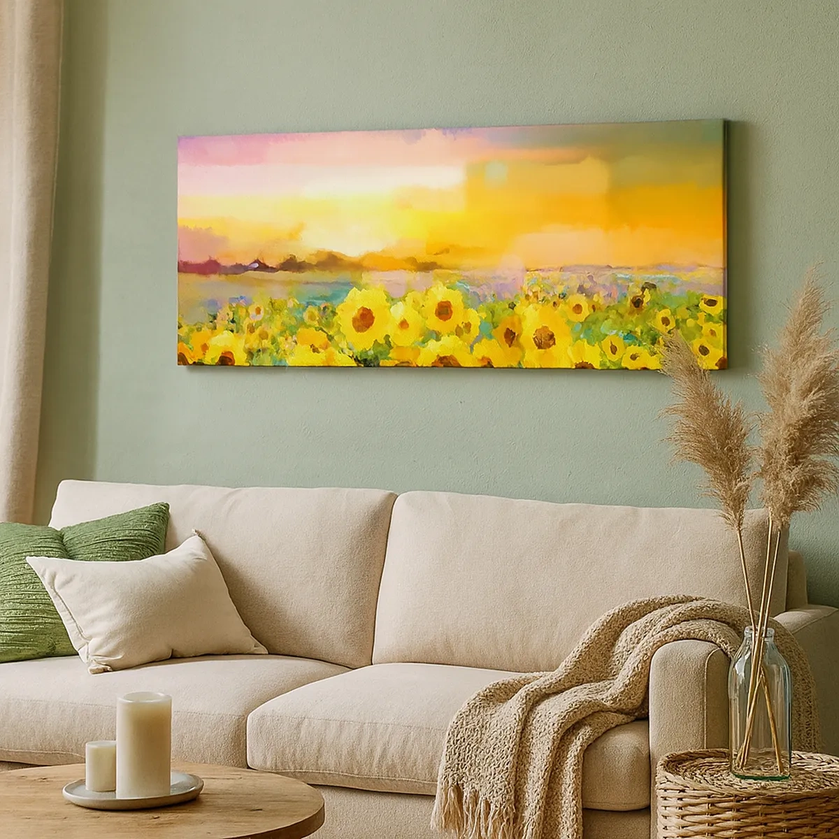 Tablou pe pânză - Soarele însuși a coborât pe pământ - 30x30 cm