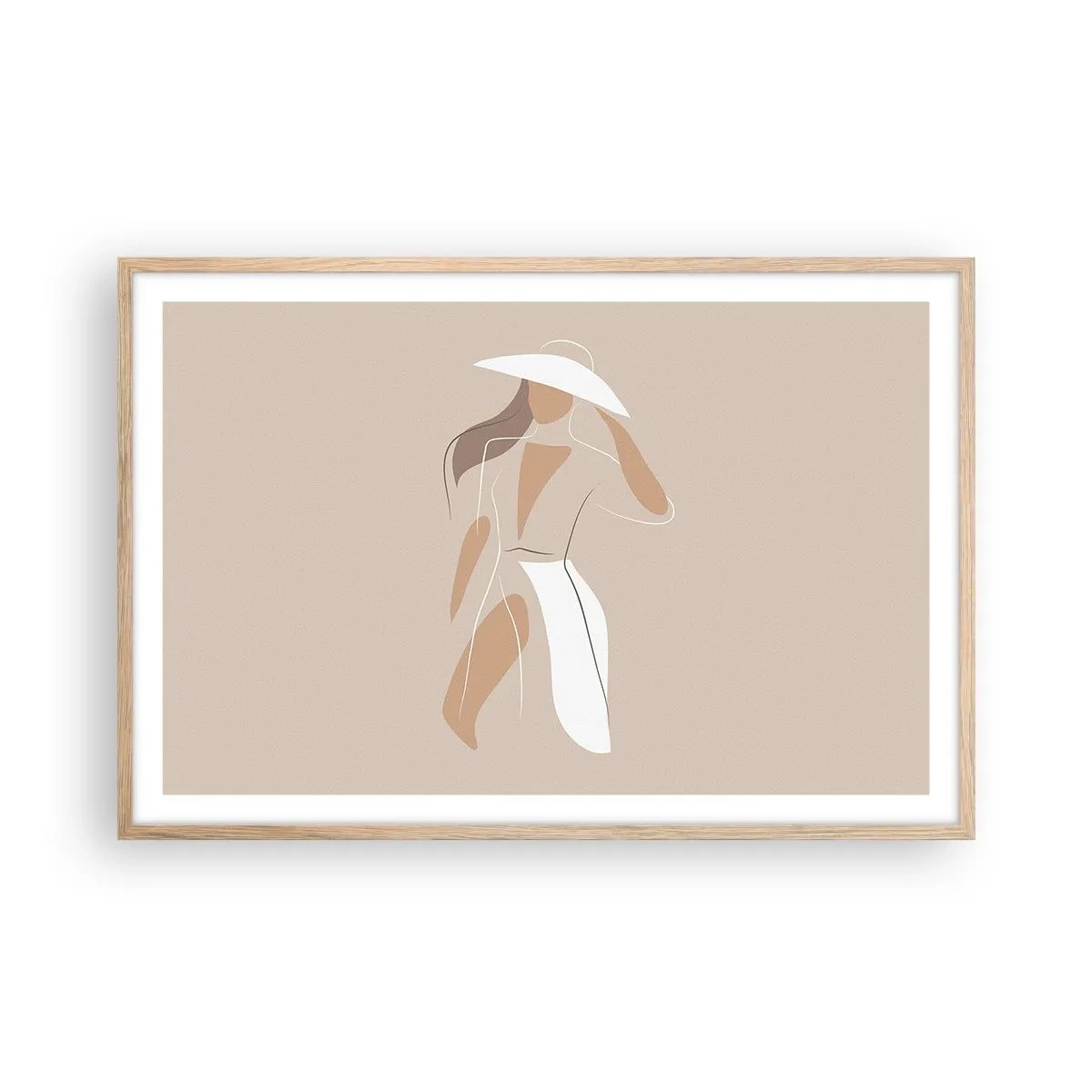 Poster în ramă de stejar deschis - Moda este distractivă - 91x61 cm