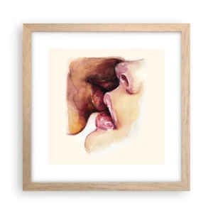 Poster în ramă de stejar deschis - Ca ziua și noaptea, ca cerul și pământul - 30x30 cm
