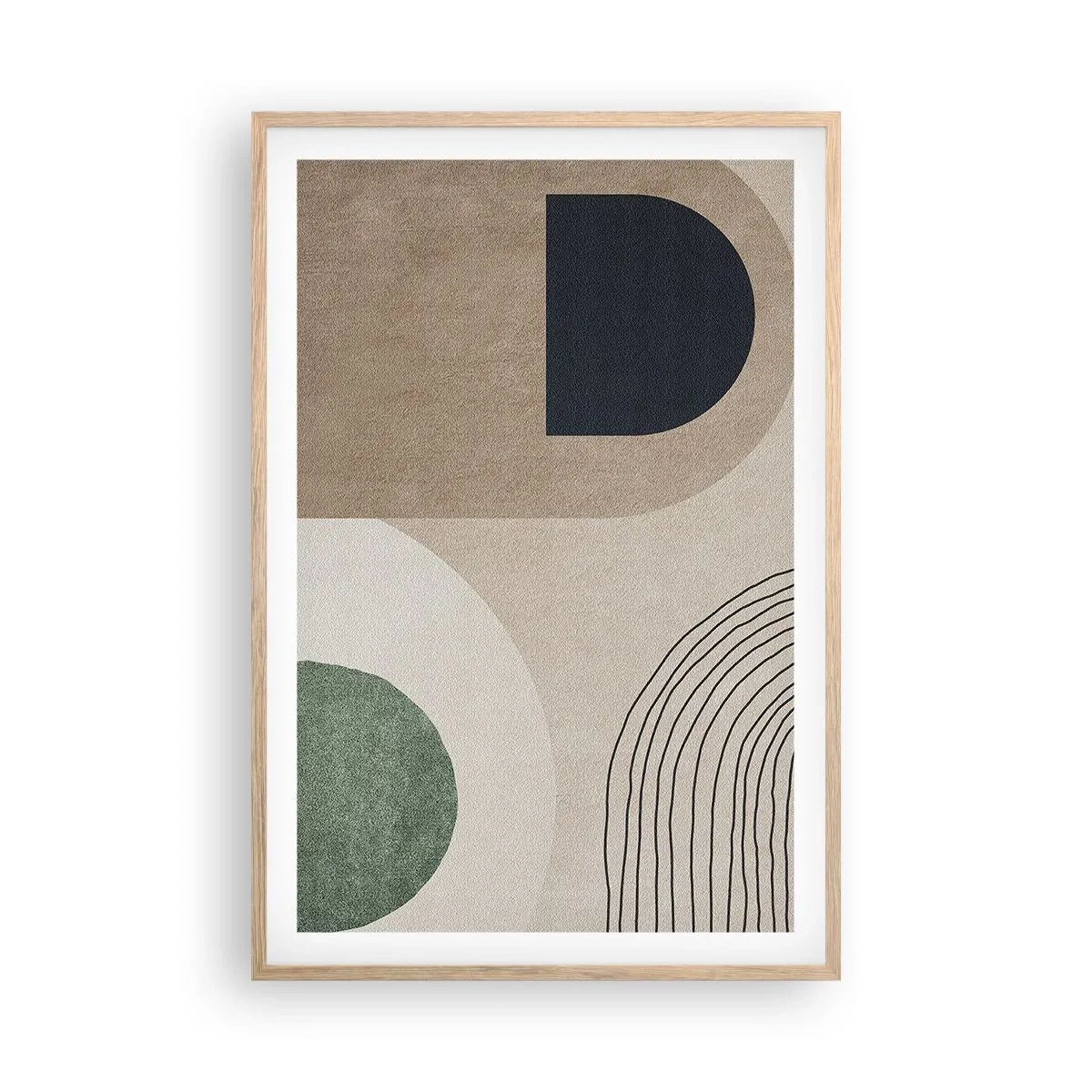 Poster în ramă de stejar deschis - Blândețea ovalului - 61x91 cm