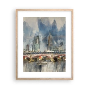 Poster în ramă de stejar deschis - Londra în toată splendoarea ei - 40x50 cm