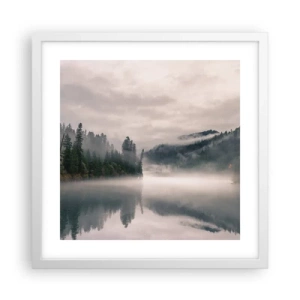 Poster în ramă albă - În reverie, în ceață - 40x40 cm