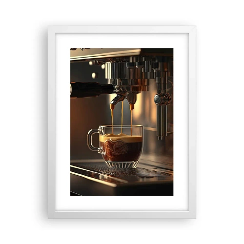 Poster în ramă albă - Băutură senzuală - 30x40 cm