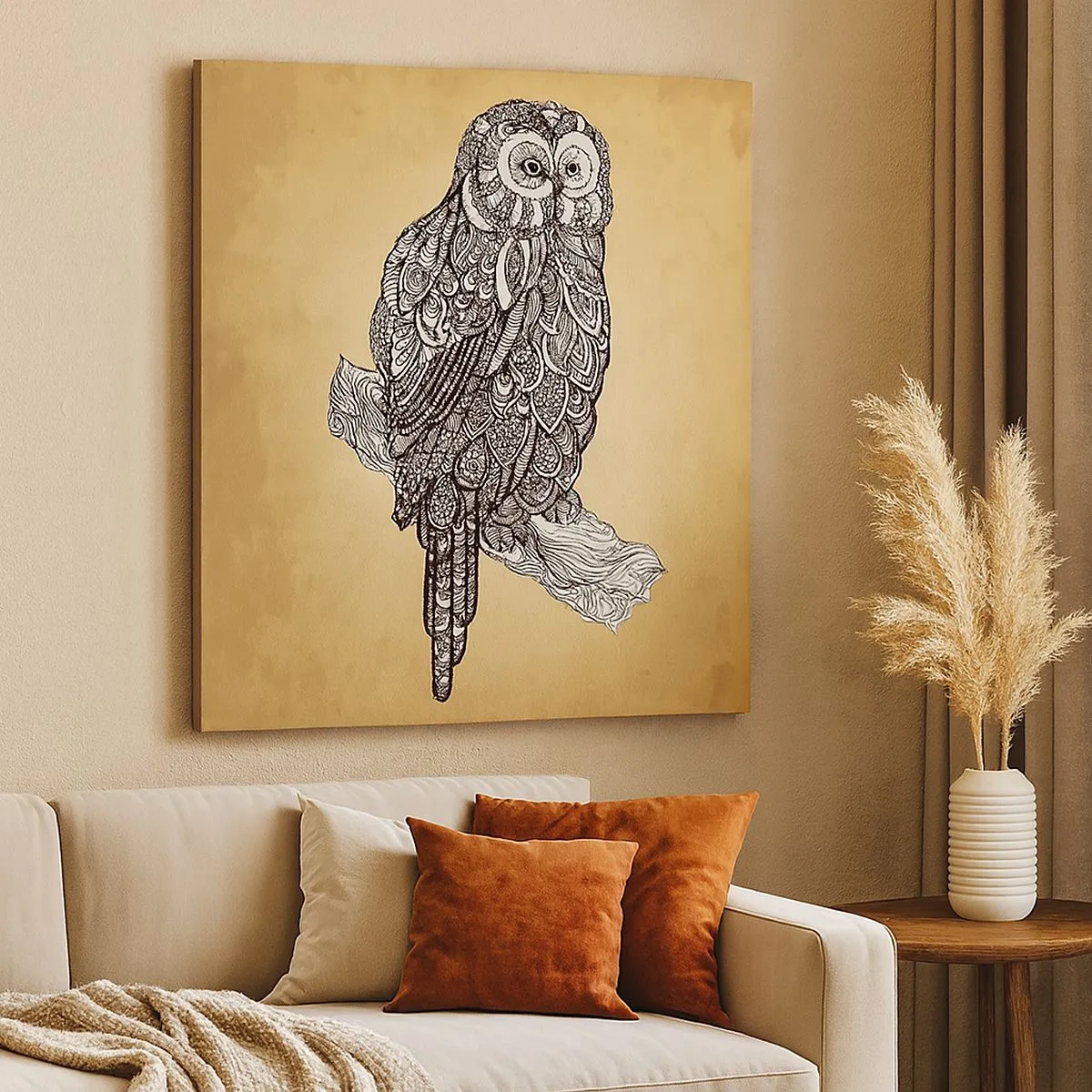 Tablou pe pânză - Ornamente complicate de înțelepciune - 30x30 cm