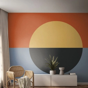 Tapet Standard Eco - O compoziție de căldură și răcoare - Abstracția, Bucată, Grafică - 500x350 cm