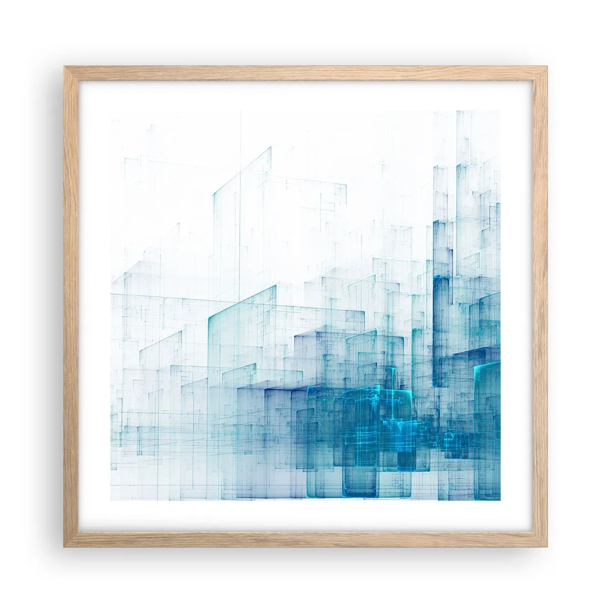 Poster în ramă de stejar deschis - Cum a apărut spațiul - 50x50 cm