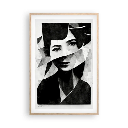 Poster în ramă de stejar deschis - Cine ești? - 61x91 cm
