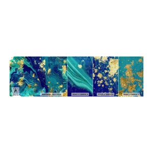 Mostră tapet Premium Canvas - Petale de soare  - Abstracția, Bucată, Grafică - 100x30 cm