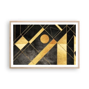 Poster în ramă de stejar deschis - Soarele deșertului - 91x61 cm