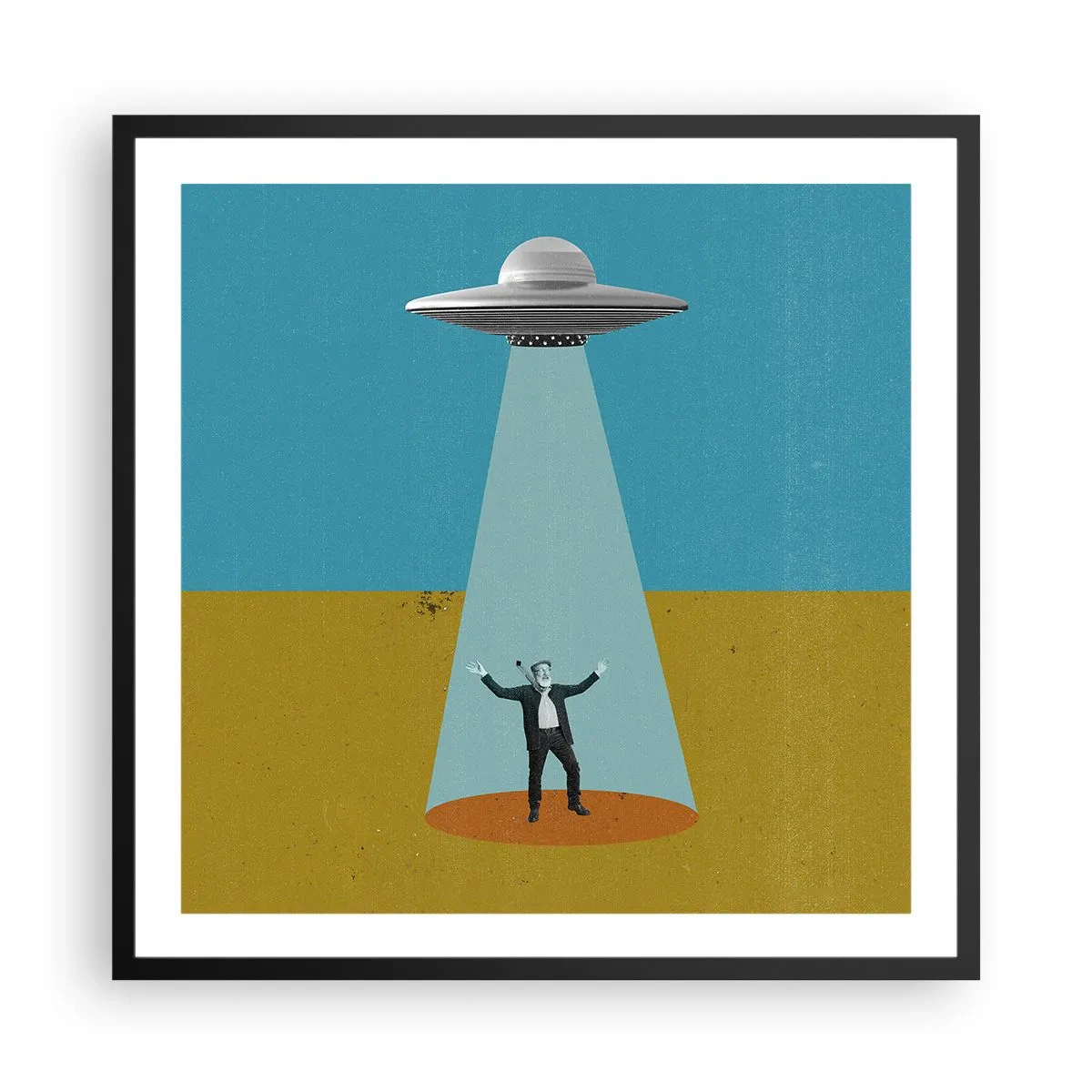 Poster în ramă neagră - Întâlnire de gradul III - 60x60 cm