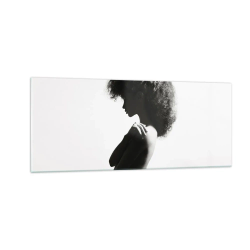 Tablou pe sticlă - Ca o floare pe o tulpină subțire - 100x40 cm