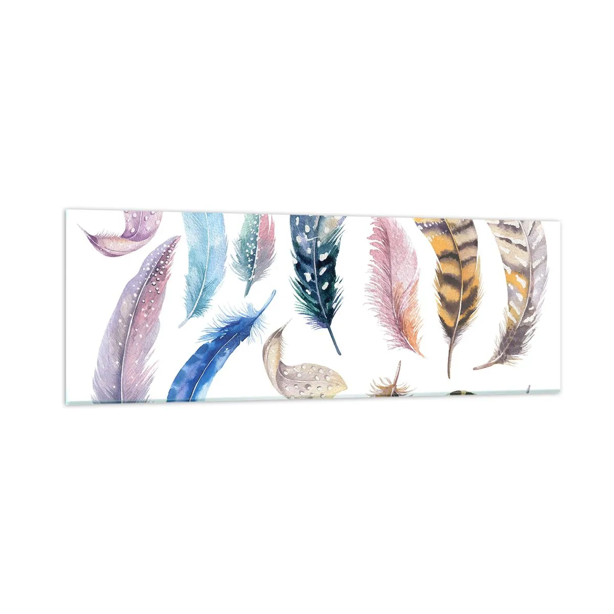 Tablou pe sticlă - Ușoare și colorate - 90x30 cm