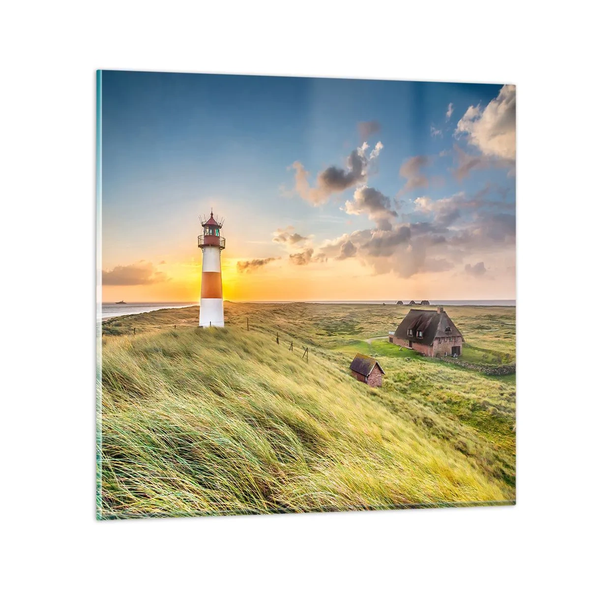 Tablou pe sticlă - Între valuri - 60x60 cm